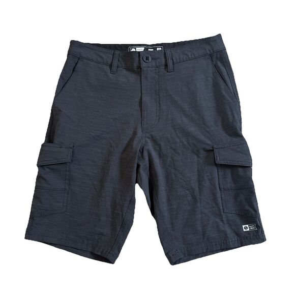 Salty Crew Drifting 2 Cargo Hybrid Walk Shorts Mens SZ 28 Black - Picture 1 of 12